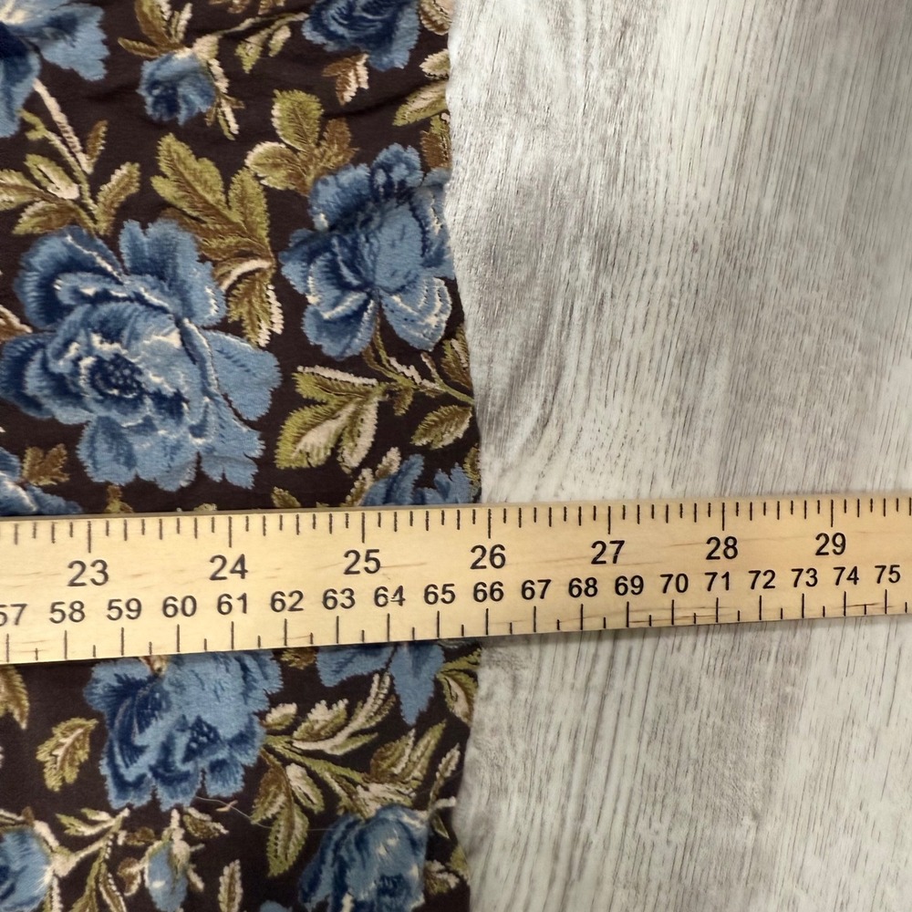 Jay Peters Floral Maxi Skirt Brown Roses Vintage Boho Cottagecore Womens Size M - Picture 6 of 7